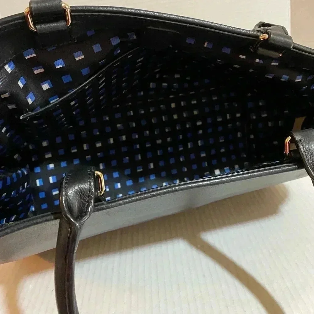 Kate spade black leather satchel handbag